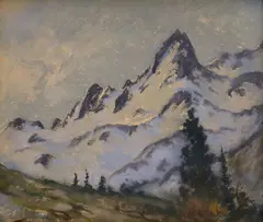 Ľudovít Križan, Oľgin štít, 1940, Pastel na papieri