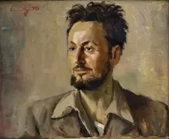 Ladislav Čemický, Portrét herca a režiséra Jána Jamnického, 1953, Olej na plátne