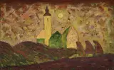 Miloš Alexander Bazovský, Utiereň (Cesta na polnočnú), 1954, Olej na sololite
