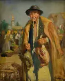 Andor G. Horváth, Vidiečan na trhu, Okolo 1935, Olej na plátne