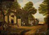 Hendrick ter Brughen, Odpočinok pred krčmou, Okolo 1800, Olej na plátne