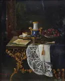 Mathilde Winker, Starožitnícke zátišie, Okolo 1920, Olej na dreve