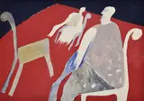 Návštevník by Milan Paštéka, 1975, Tempera, sold Oct 2018