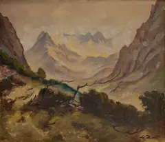 Oľgin štít (Tatry) by Ľudovít Križan, 1941, Olej na plátne, sold Jun 2018