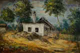 Ľudovít Varga, Zhorenisko, 1942, Olej na plátne