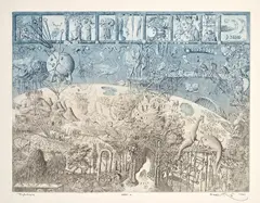 Peter Kľúčik, Mytológia., 1984, Lept na papieri. E.A.