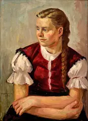 Jozef Teodor Mousson, Dievča zo Zemplína, Okolo 1920, Olej na plátne