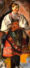 Jan Hála, Važtianka (Zuzka Mudroňová), okolo 1923-25, olej na plátne