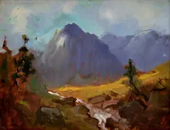 Palugyay Zolo, Pred búrkou v Tatrách, Okolo 1928, Olej na kartóne