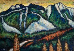 Janko Alexy, Tatry, Okolo 1955-60, Pastel na kartóne
