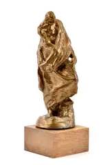 Jozef Kostka, Rozsievač (S. H. Vajanský), 1947, Bronz, drevený podstavec