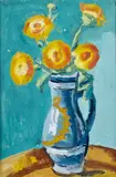 Kytica by Ernest Zmeták, 1963, Tempera na kartóne, sold Jun 2018