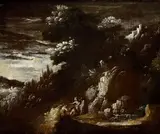 Paul Bril, Krajina s figurálnou štafážou., Okolo 1630, Olej na plátne