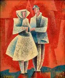 Pavol Potoček, Spoločnou cestou, 1982, Olej na kartóne