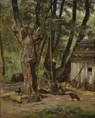 Eduard Majsch, Na dvore, 1880, Olej na plátne