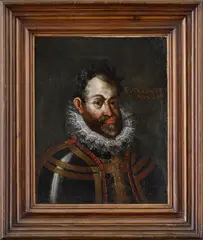 Joseph Heintz the Elder, Portrét cisára Rudolfa II., Okolo 1600, Olej na plátne