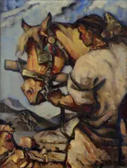 Martin Benka, Nad hĺbkou doliny, 1948, Olej na plátne