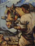 Martin Benka, Nad hĺbkou doliny, 1948, Olej na plátne