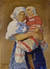 Jan Hála, Matka s dieťaťom, 1931, Olej na plátne