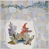 Ester Šimerová-Martinčeková, Jarná záhrada, 1988, Koláž na papieri