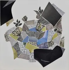 Ester Šimerová-Martinčeková, Zimná záhrada, 1988, Koláž na papieri