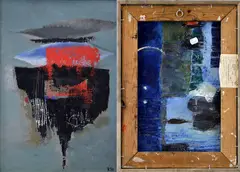 Viera Kraicová, Stúpanie, 1964, Olej na plátne (obojstranne maľované)
