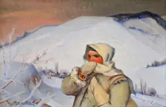 Martin Benka, Revúca – Liptov (Zima v Lúžnej), Okolo 1930-32, Olej na plátne
