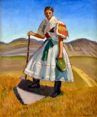 Miloš Alexander Bazovský, Kopáčka, Okolo 1928, Olej na plátne