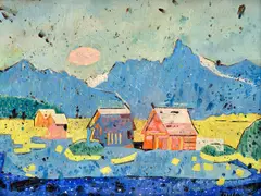 Ľudovít Fulla, Pod Tatrami (Senníky pod Kriváňom), 1949, Olej na plátne