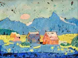 Ľudovít Fulla, Pod Tatrami (Senníky pod Kriváňom), 1949, Olej na plátne