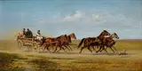 Alexander von Wagner, S povozom na puste, Okolo 1890, Olej na plátne