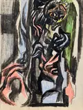 Milan Mravec, Postava I., 1968, Pastel na papieri