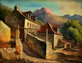 Jozef Satin, Usadlosť pri Ríme, Okolo 1940-45, Olej na plátne