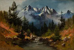 Studenovodská dolina I. by Ján Grotkovský, Okolo 1940, Olej na vrecovine, sold Dec 2017