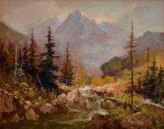 Studenovodská dolina II. by Ján Grotkovský, Okolo 1940, Olej na plátne, sold Dec 2017