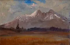 Karol Polónyi, Pohľad na Tatry, Okolo 1935, Olej na kartóne