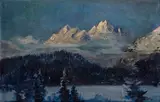 Karol Polónyi, Pohľad na Štrbské pleso, Okolo 1935, Olej na kartóne