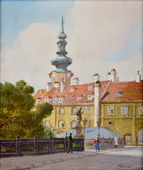 Vojtech Marx, Michalská veža v Bratislave, Okolo 1900, Olej na plátne