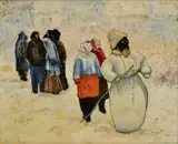 Imro Weiner-Kráľ, Fašiangy, Okolo 1955 - 60, Olej na sololite