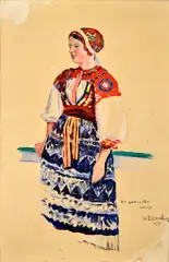 Martin Benka, Dievča z Liptova, 1928, Olej na kartóne