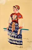 Martin Benka, Dievča z Liptova, 1928, Olej na kartóne