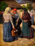 Erno Nagy, Ženy na trhu, Okolo 1921 - 23, Olej na plátne