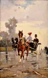 Béla Tölgyes, Na koči v Paríži I., 1910, Olej na plátne