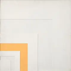 Eduard Antal, Kompozícia s oranžovou, 1969, Kombinácia techník na sololite