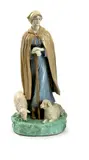 Bernard Bloch, Pastierka oviec, Okolo 1930, Glazovaná keramika, polychrómia