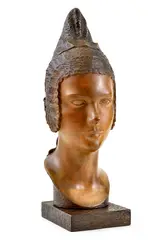 Július Bártfay, Žena v čepci, Okolo 1930, Drevo