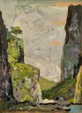 Miloš Alexander Bazovský, Vrátna dolina, Okolo 1946-48, Tempera na kartóne