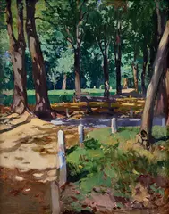 Yosyp Bokshay, Park v Užhorode II., 1927, Olej na plátne