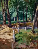Yosyp Bokshay, Park v Užhorode II., 1927, Olej na plátne
