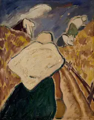 Miloš Alexander Bazovský, V poli, 1934, Olej na kartóne